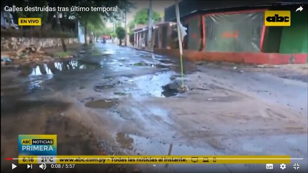 Penoso estado de calles en plena Capital - Nacionales - ABC Color
