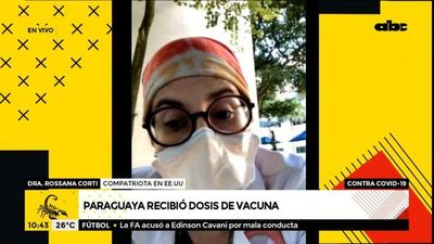 Médica paraguaya recibió vacuna contra el COVID en Estados Unidos - ABC Noticias - ABC Color