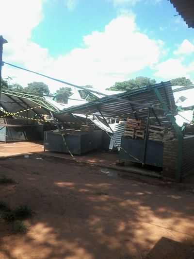 Tinglado del mercado municipal de Guarambaré se desplomó hace más de 15 días y comuna no repara - Nacionales - ABC Color