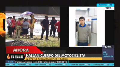 HOY / Hallan cuerpo del joven motociclista César Daniel Olmedo, quién fue arrastrado por el raudal