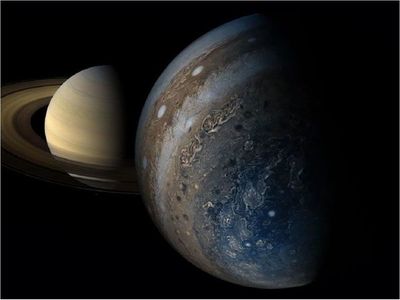 Los dos gigantes, Júpiter y Saturno, protagonizan un fenómeno histórico