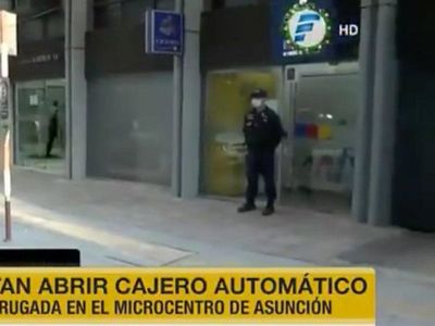 Alarma frustra el intento de abrir un cajero automático en Asunción