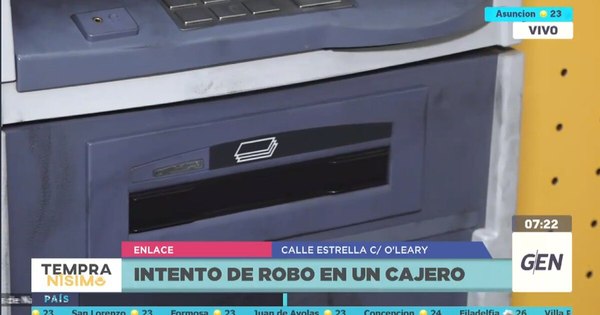 La Nación / Alarma frustra robo a cajero en pleno microcentro de Asunción