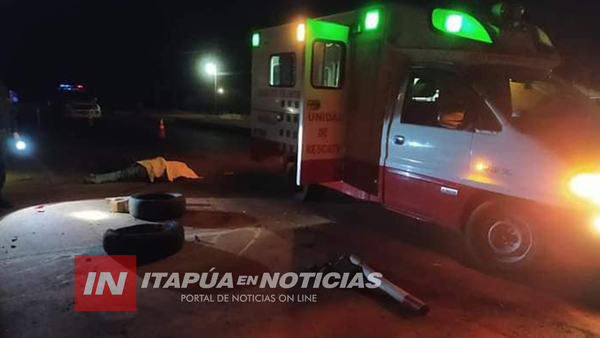 MOTOCICLISTA FALLECE TRAS CAER AL PAVIMENTO SOBRE LA RUTA 7