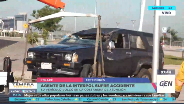 HOY / Agente de la Interpol sufre accidente