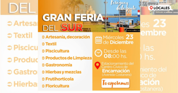 La Gran Feria del Sur se posterga para este miércoles 23 de diciembre
