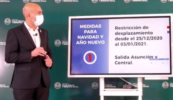 Restringirán salida de Asunción y Central, confirma Mazzoleni