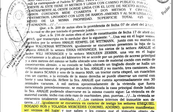 Secretaria aparecía como “vecina” en diferentes lugares y procesos - Nacionales - ABC Color