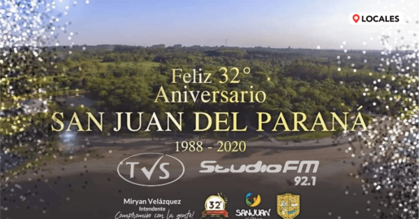 El distrito de San Juan del Paraná cumple 32 años de aniversario