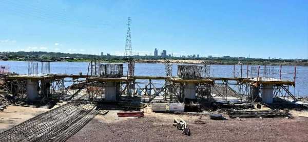 Construcción del puente Héroes del Chaco avanza en la margen derecha del río Paraguay | .::Agencia IP::.