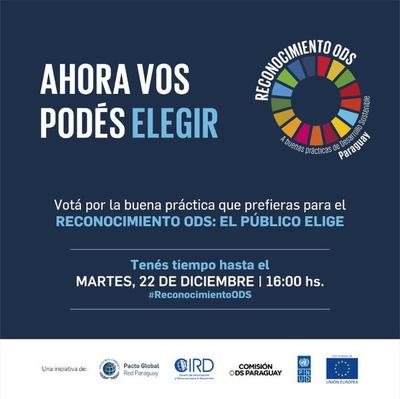 Reconcimiento ODS Paraguay recibe el voto del público para iniciativas de desarrollo sostenible | .::Agencia IP::.