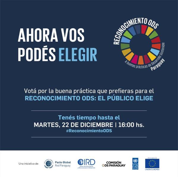 Reconcimiento ODS Paraguay recibe el voto del público para iniciativas de desarrollo sostenible | .::Agencia IP::.