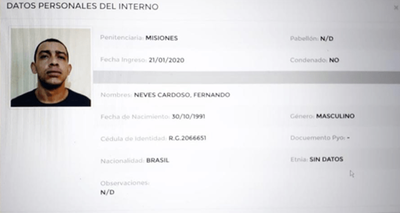 Dos miembros del PCC se fugaron de la cárcel de Misiones