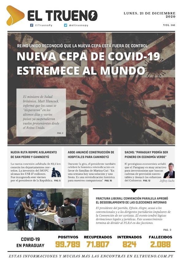 E-paper 21 de Diciembre 2020 - El Trueno