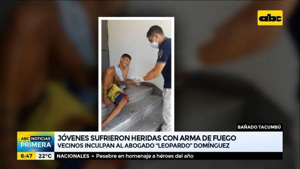 Jóvenes sufrieron heridas con arma de fuego en el Bañado Tacumbú - ABC Noticias - ABC Color