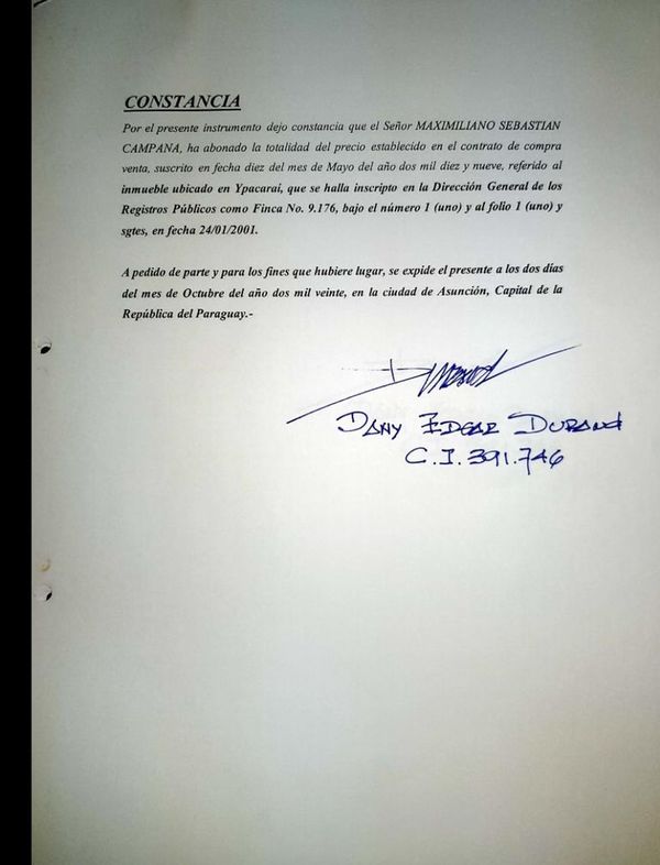 Caso Mocipar: empresario reclama bienes “casualmente” tras solicitud de remate - Nacionales - ABC Color
