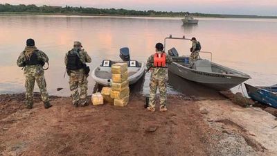 Incautan casi 200 kilos de marihuana a orillas del lago Itaipú