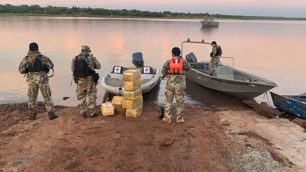 Incautan casi 200 kilos de marihuana a orillas del lago Itaipú