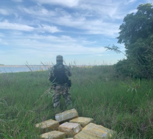 Incautan casi 200 kilos de marihuana en orillas del Lago Itaipú