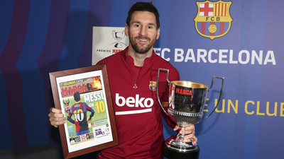 Lionel Messi gana su séptimo trofeo Pichichi y supera a Zarra