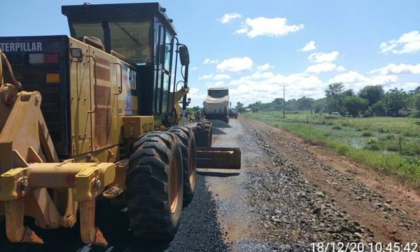 A mitad de conclusión la pavimentación asfáltica en San Pedro