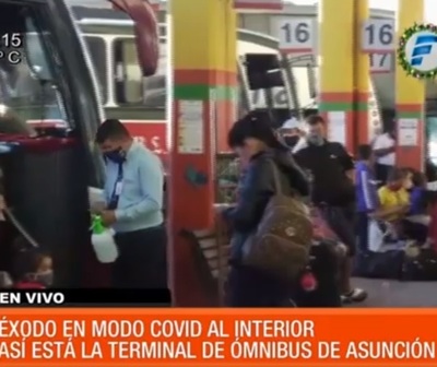 Éxodo en modo Covid al interior del país