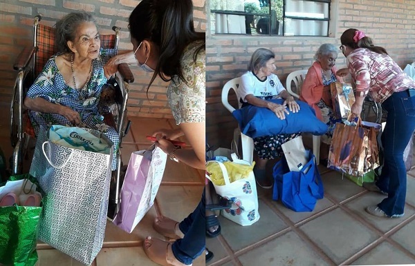 Emotiva entrega de regalos en el Hogar de Adultos Mayores - Noticiero Paraguay