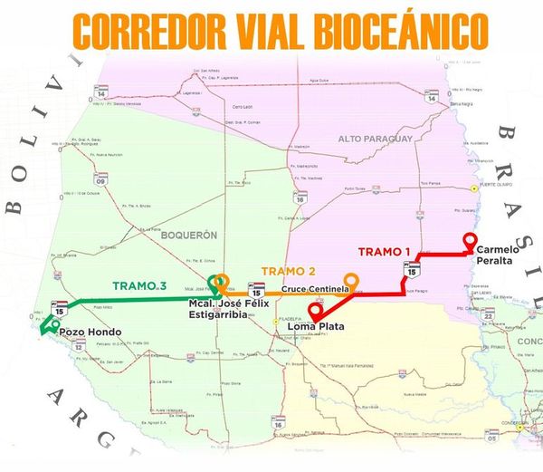 Fonplata financiará el tramo 3 de la ruta bioceánica por US$ 354 millones - Nacionales - ABC Color
