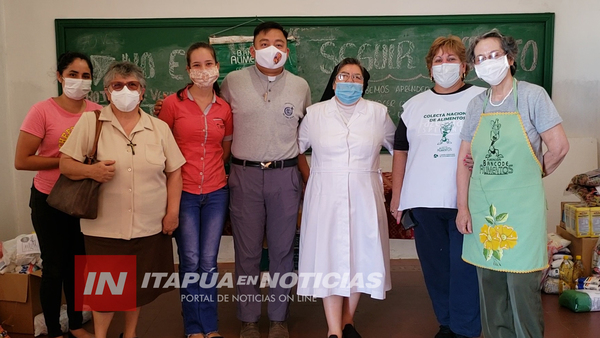 ENTREGAN ALIMENTOS TRAS COLECTA DEL BANCO DE ALIMENTOS