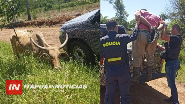 ELEMENTOS INCAUTADOS COMPROMETEN A DETENIDO POR SUP. ABIGEATO