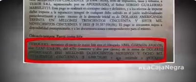 "Transa antinacional": Documento contempla US$ 3 millones "para abogado" - ADN Digital