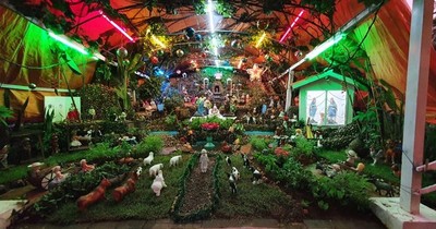 La Nación / Personal de blanco forma parte del emblemático pesebre hidráulico de Luque