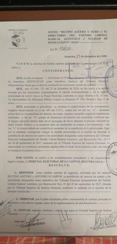 PLRA: Justicia Electoral repone a integrantes del TEI destituidos por Efraín Alegre - ADN Digital