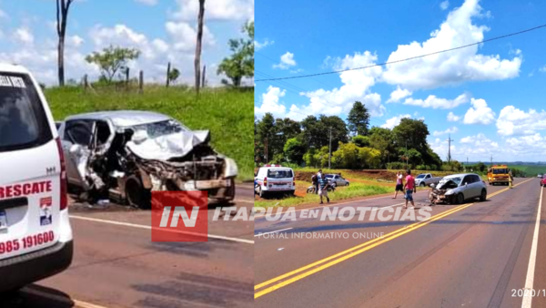 FUERTE COLISIÓN SOBRE RUTA 6 EN VACAY- BELLA VISTA
