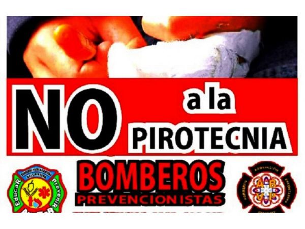 Bomberos de Bella Vista hacen campaña contra la pirotecnia