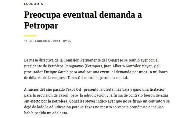 El MIC confirma que tampoco sabía nada de “golpe” secreto a Petropar - Nacionales - ABC Color
