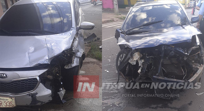 CONDUCTOR CHOCÓ CONTRA UN AUTOMÓVIL ESTACIONADO EN ENCARNACIÓN