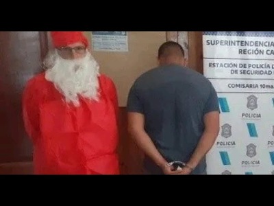 POLICÍA SE DISFRAZÓ DE PAPÁ NOEL PARA DETENER A UN JOVEN