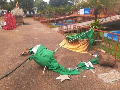 Hurrero colorado destruyó el “árbol de los corruptos” de Itapúa - Nacionales - ABC Color