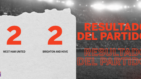 West Ham United y Brighton and Hove igualaron por 2 en un vibrante partido