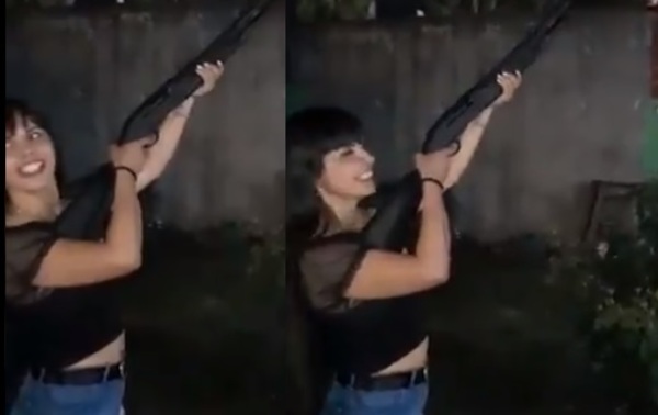 Reclaman imputación para joven grabada disparando al aire