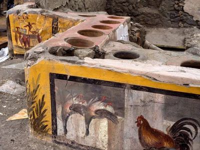 Hallan puesto de "comida rápida" de hace casi 2.000 años en Pompeya