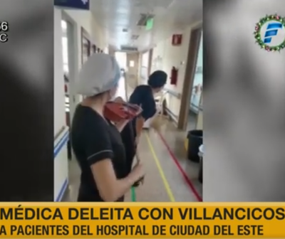 Médica deleita con villancicos a pacientes con Covid-19 en CDE