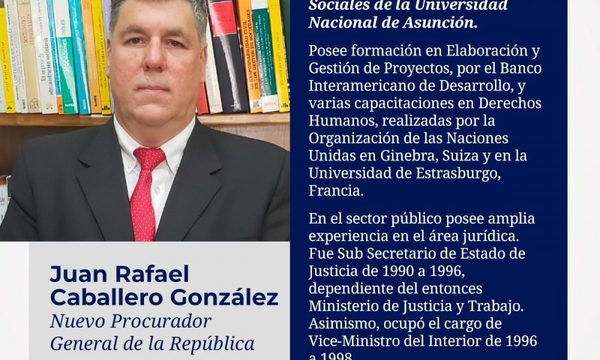 Juan Rafael Caballero  nuevo procurador