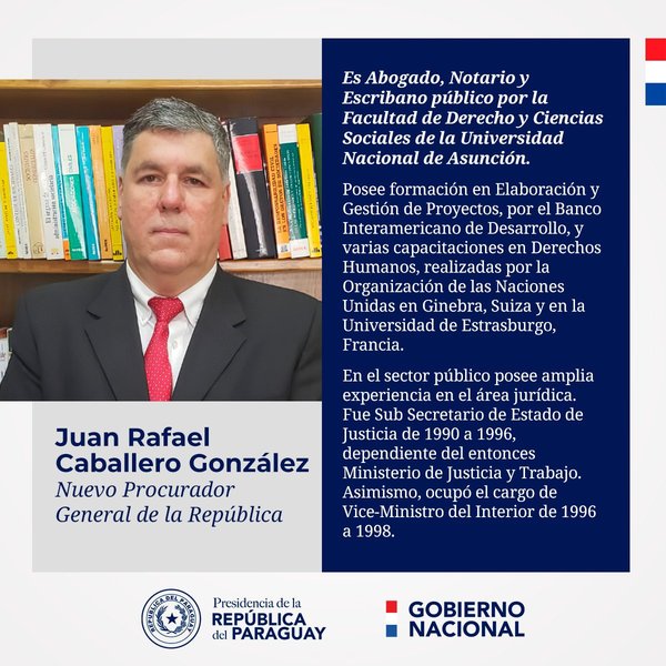 Ejecutivo nombra a Juan Rafael Caballero como nuevo procurador » Ñanduti