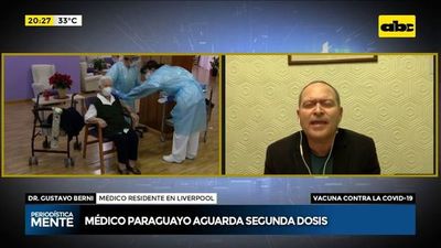 Médico paraguayo en Reino Unido aguarda la segunda dosis de la vacuna  - Nacionales - ABC Color