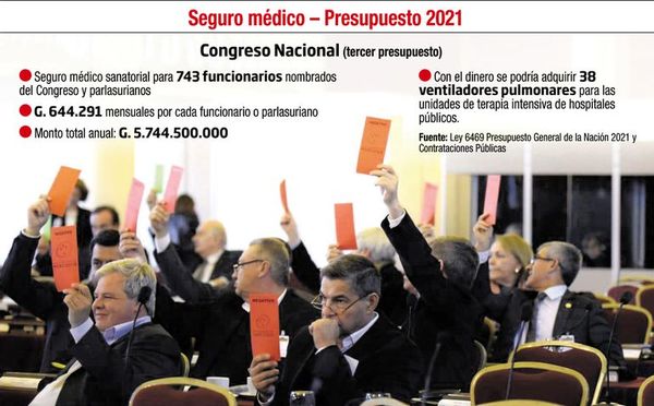 Dinero de seguro médico  del Congreso alcanza para comprar 215 respiradores - Nacionales - ABC Color
