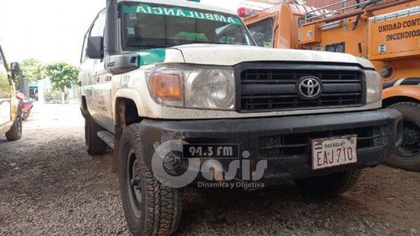 Paciente de ambulancia muere en choque en Coronel Oviedo