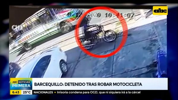 Barcequillo: detenido tras robar motocicleta - ABC Noticias - ABC Color
