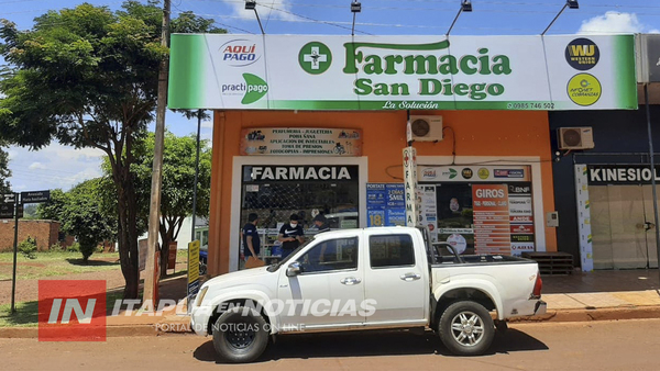 ASALTO EN FARMACIA SAN DIEGO DE MARIA AUXILIADORA